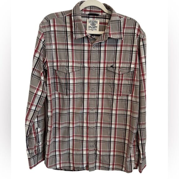 Wrangler Men’s XL Western rodeo cowboy button down long sleeved shirt - Picture 1 of 15